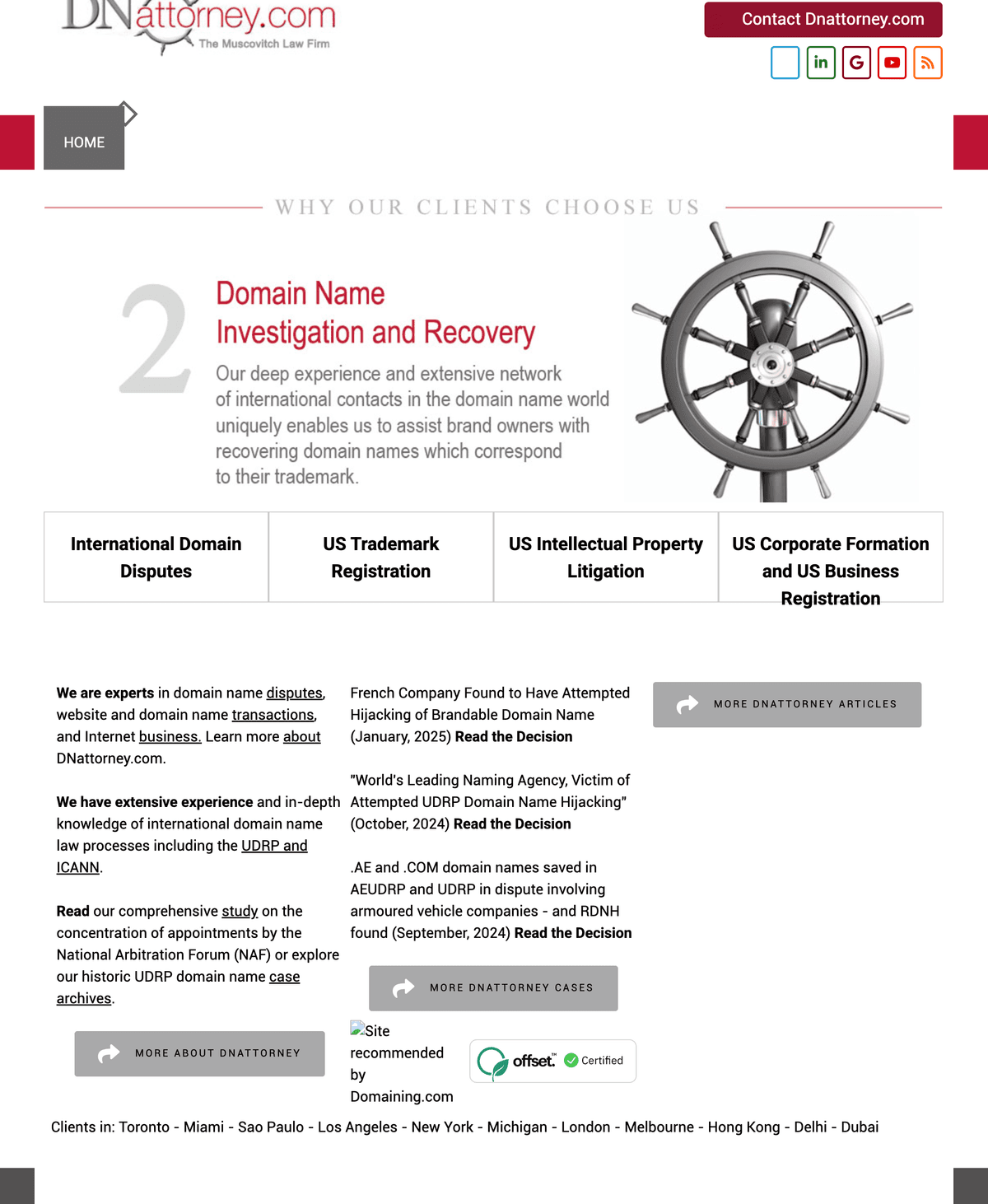 DNattorney.com — Domain Name Law Firm — old design